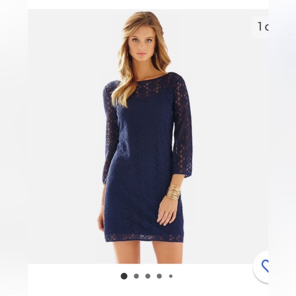 Lilly Pulitzer
Topangastyle in True Navy medallion crocheted Breakers Lace